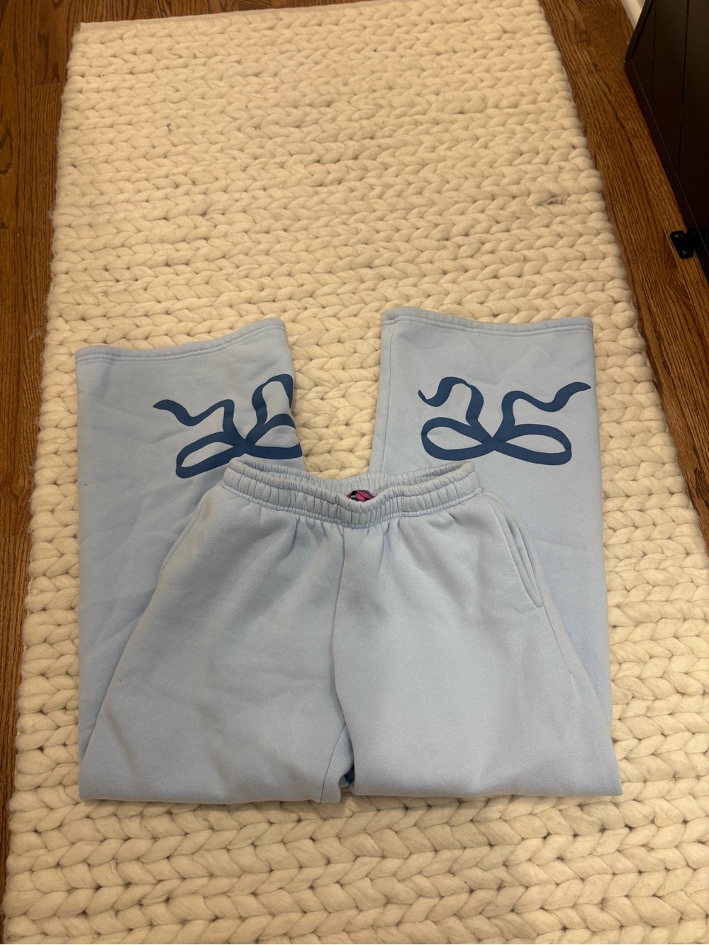 Edikted bow Light Blue Sweatpants